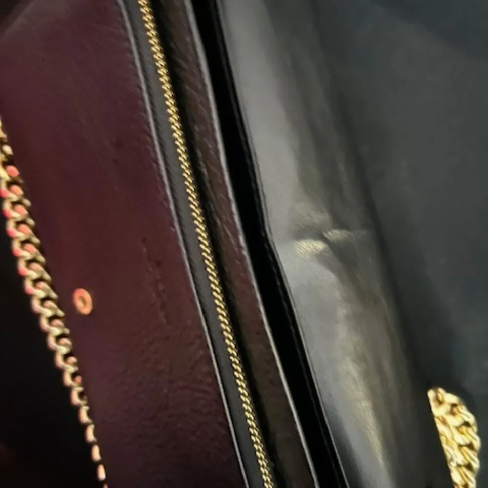 Coach Anna Black Fold Over clutch